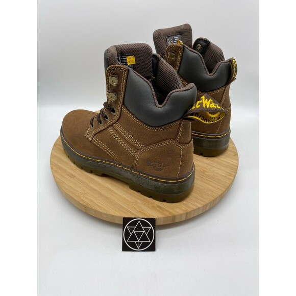 Dr. Martens Work Boots Brown Gabion Whiskey Leather Heavy Duty Mens 6 Womens 7 - Picture 5 of 12